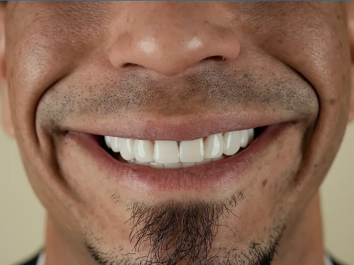 Sonrisa real de paciente · Carillas de Resina · Smile Dental Center 2